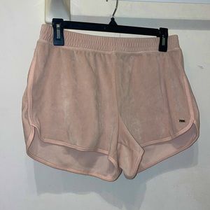 Velvet pink Hollister shorts, Size medium